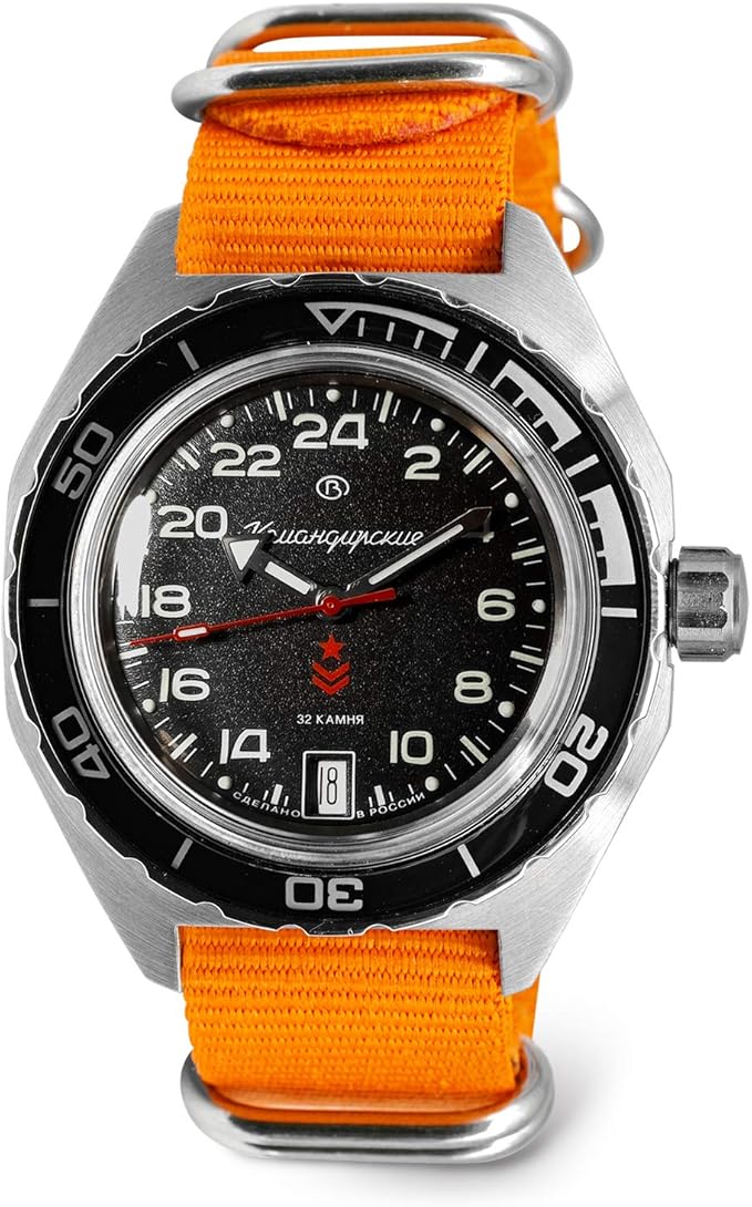 vostok | 男式 komandirskie k-65 自动自动上弦俄罗斯军事风格手表